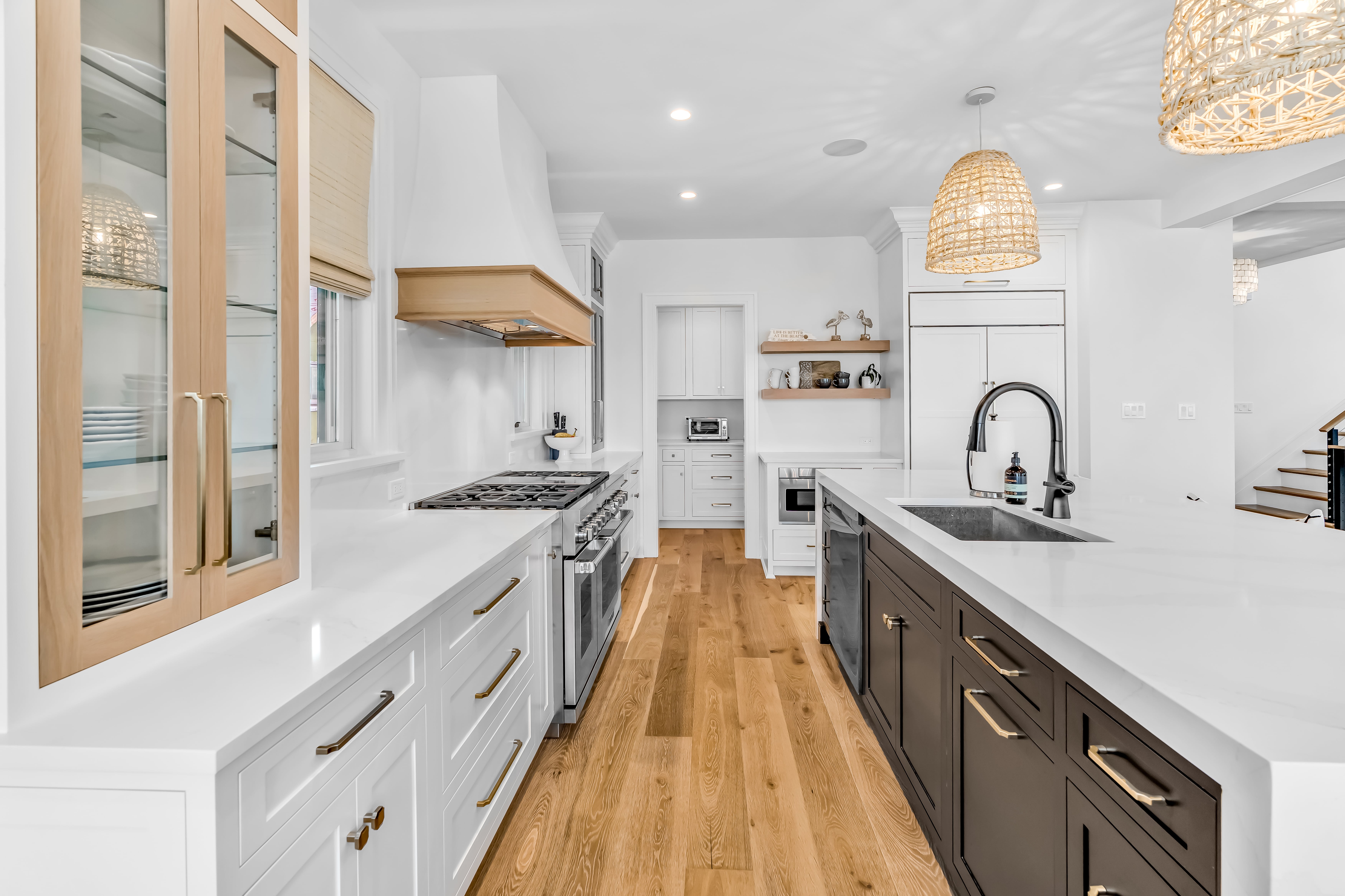 Custom cabinetry with glass front doors — Cape May County, NJ