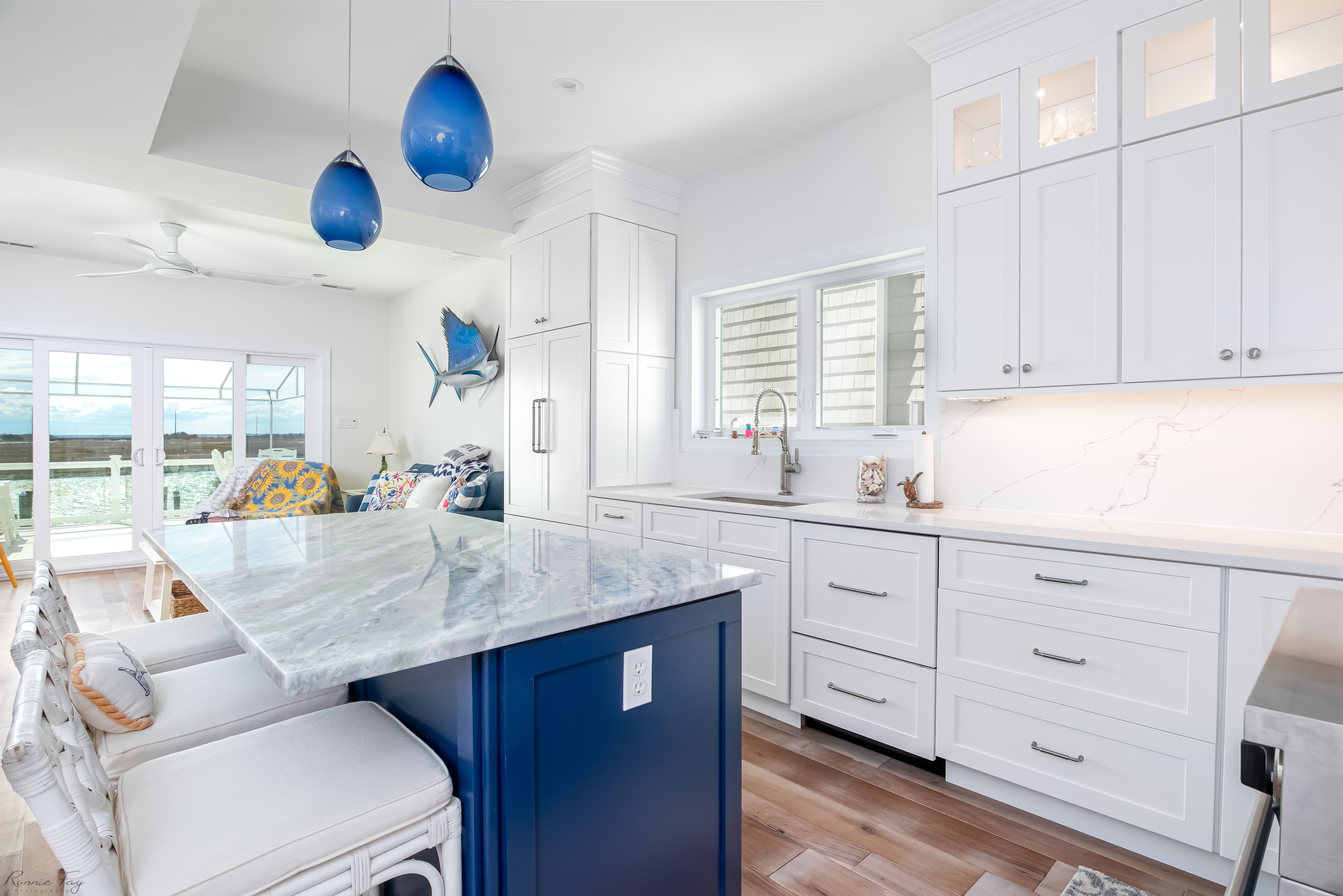 Custom cabinetry with integrated lighting — Cape May County, NJ